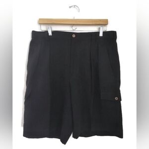 Kahala Mens Black Shorts Pockets Size 34